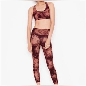 🎉 VS 2 piece SET Victoria’s Secret WINE Tie Dye Incredible & Sports Bra L 14